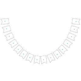 Tecido e marco - Bandeiras de Bunting Décor