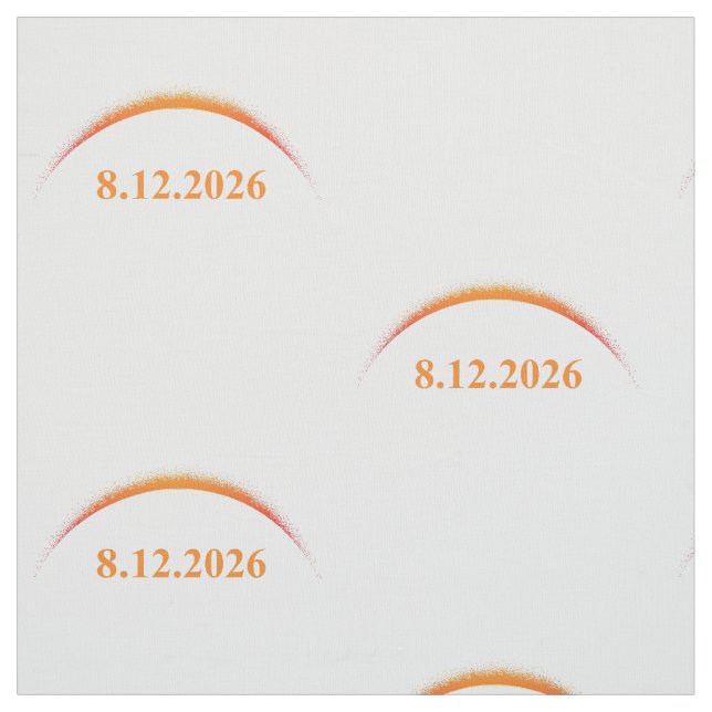 Tecido eclipse total do sol 12 de agosto de 2026 sol lara (Modelo)