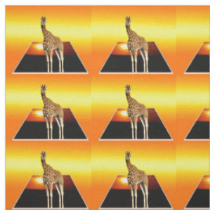 Tecido Efeito de Arte Popout Girafa Golden Sunshine,
