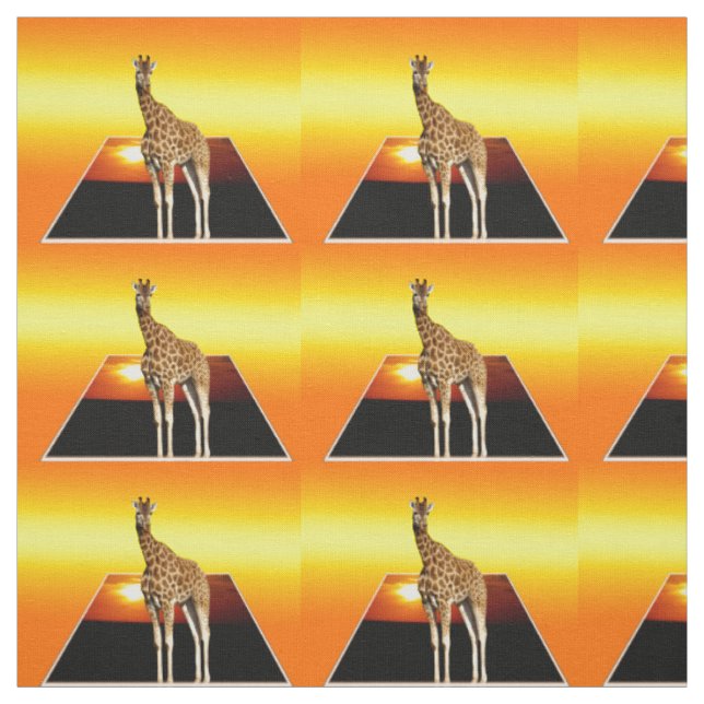 Tecido Efeito de Arte Popout Girafa Golden Sunshine, (Modelo)
