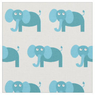 Tecido Elefante Bebê Menino Berçário Branco Fofo
