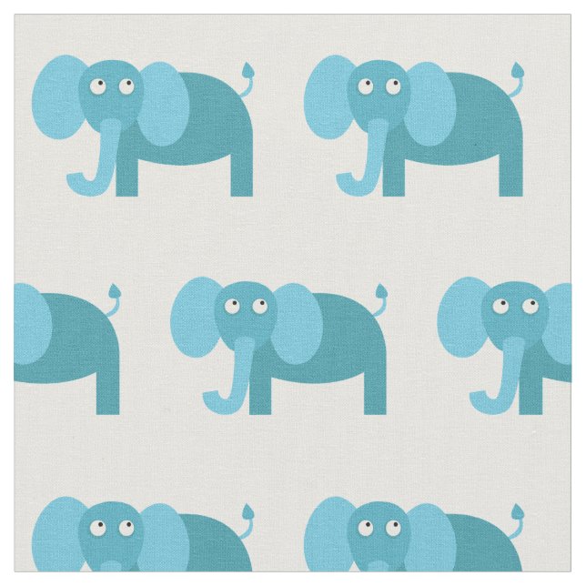 Tecido Elefante Bebê Menino Berçário Branco Fofo (Detalhe)