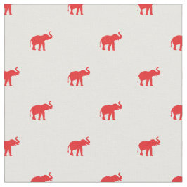 Tecido Elefante vermelho afortunado