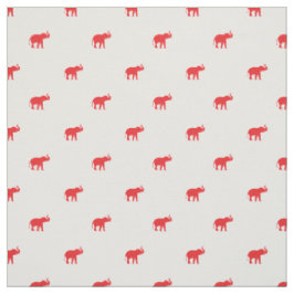 Tecido Elefante vermelho afortunado
