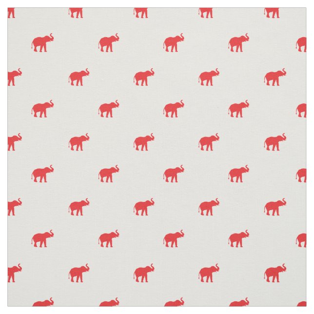 Tecido Elefante vermelho afortunado (Modelo)