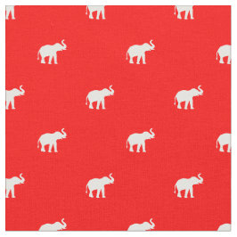 Tecido Elefante vermelho afortunado