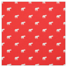 Tecido Elefante vermelho afortunado