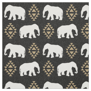 Tecido Elefantes - design do elefante indiano