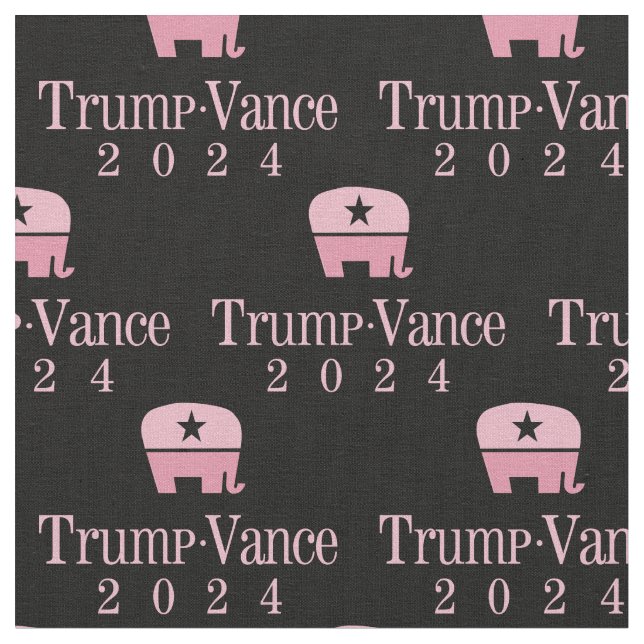 Tecido Elefantes Rosa para Donald Trump 2024 (Detalhe)