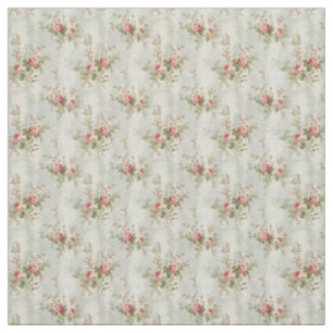 Tecido Elegância de Rosa de vindima com charme de pasta m