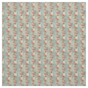 Tecido Elegância de Rosa de Vintage com Aqua Pastel Charm