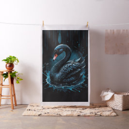 Tecido Elegância em movimento, o cisne negro,