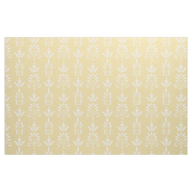 Tecido elegante branco-amarelo (Fat Quarter)