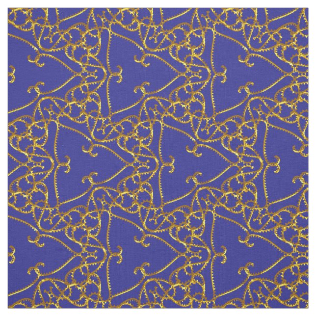 Tecido Elegante Damask - Marinho azul (Modelo)