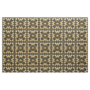 Tecido Elegante Design de Padrão Geométrico Dourado
