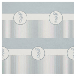 Tecido Elegante Náutico Clássico Azul-Marinho