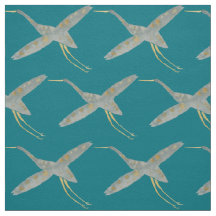 Elegante Teal & cinza aquosa Pássaros