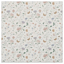 Elegante Toile-De-Jouy de Flor Silvestre e Borbole