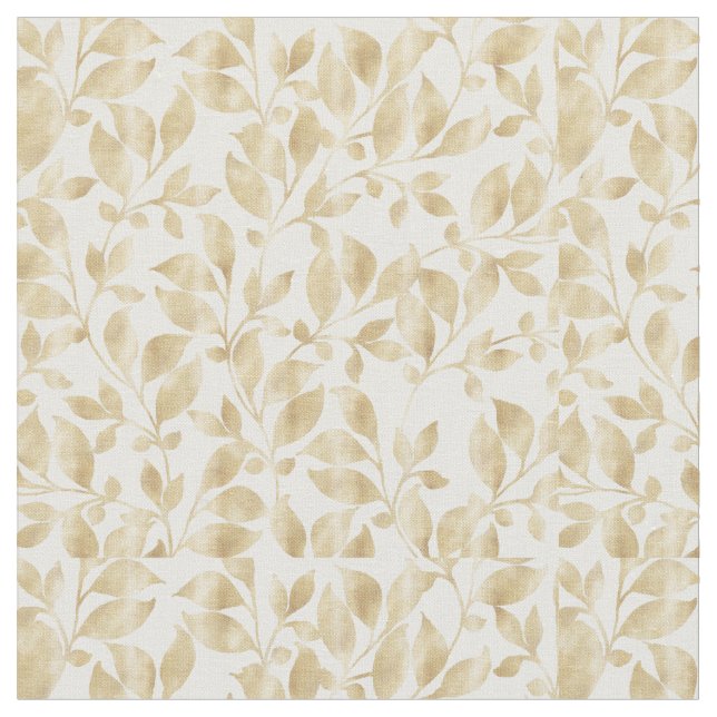 Tecido Elegante White Dourado deixa verde botânico (Detalhe)