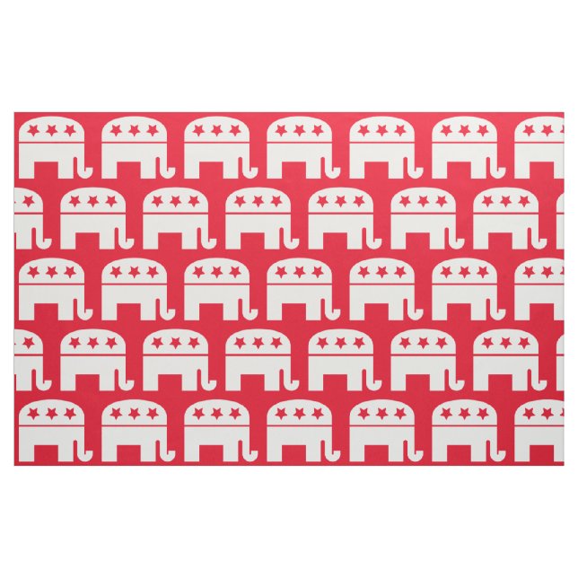 Tecido Eleição 2020 Símbolo Republicano Elefante (Fat Quarter)