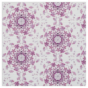 Tecido elemento roxo retro floral