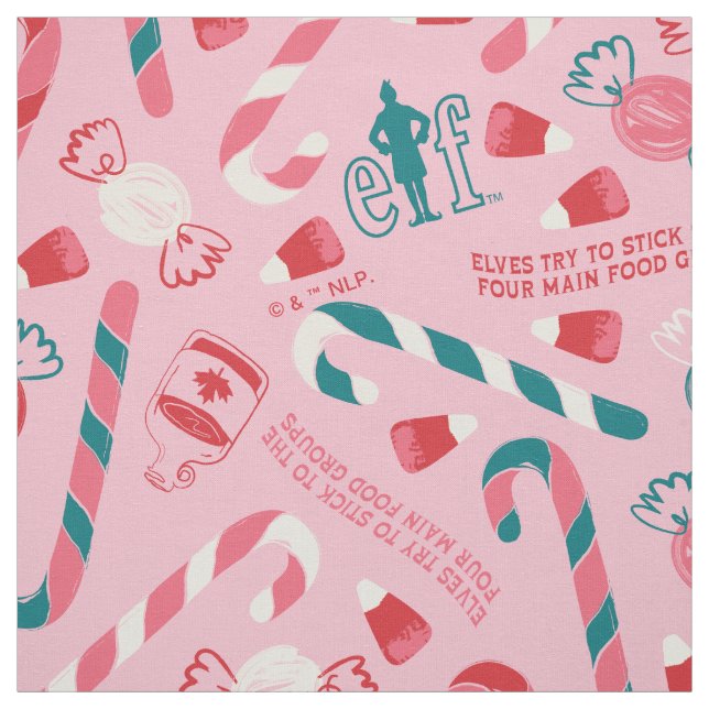 Tecido Elf Holiday Candy Pattern (Modelo)