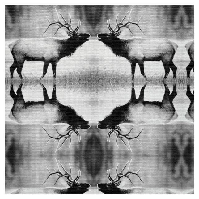 Tecido Elk Preto e Branco (Modelo)