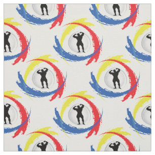 Tecido Emblema Tricolor do esporte de Weightlifing do