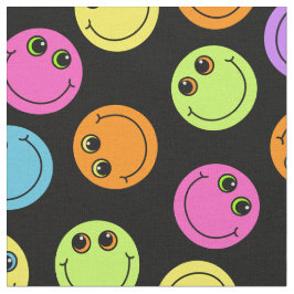 Tecido Emoji colorido enfrenta