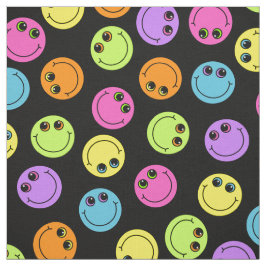 Tecido Emoji colorido enfrenta
