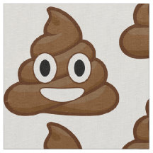 tecido emoji de cocô engraçado