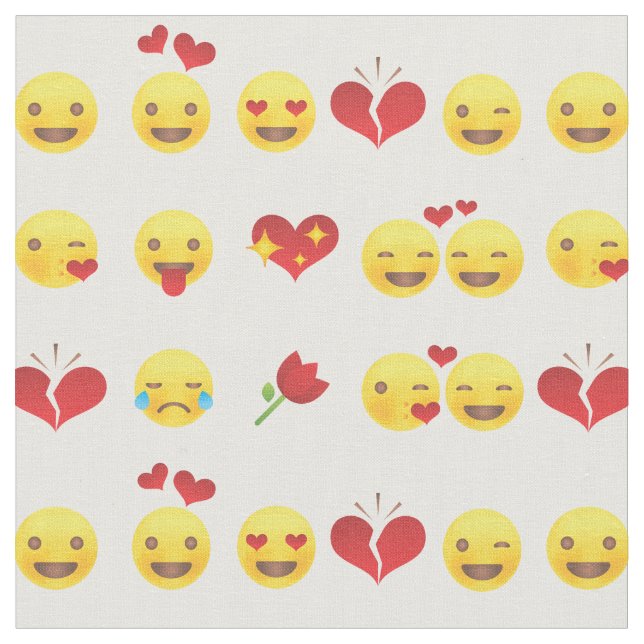tecido Emojis namorados (Detalhe)