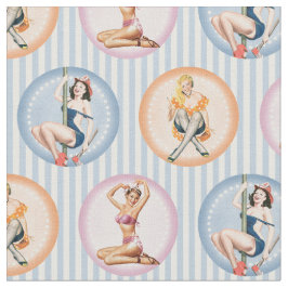 Tecido Encaixe as Damas - Pinups de Modelos Retroativos