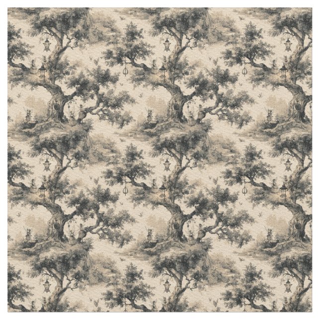 Tecido Enchanted Fairy Tale Forest Night Toile De Jouy  (Detalhe)
