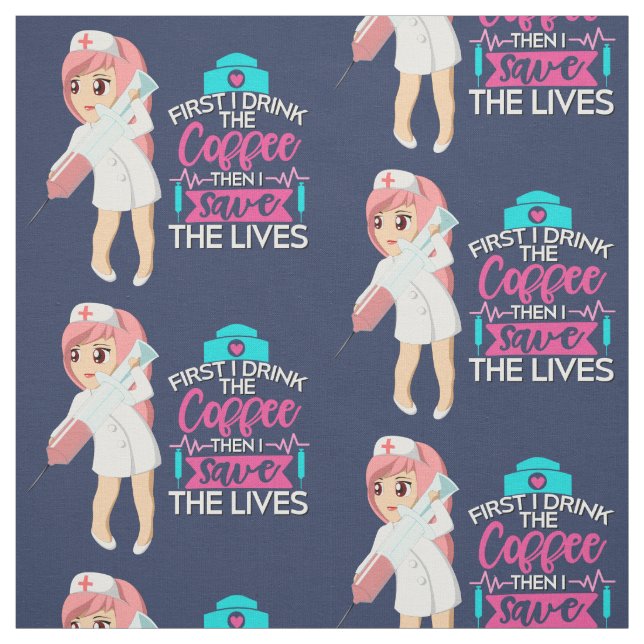 Tecido Enfermeira Engraçada Dizendo com Grande Agulha hip (Modelo)