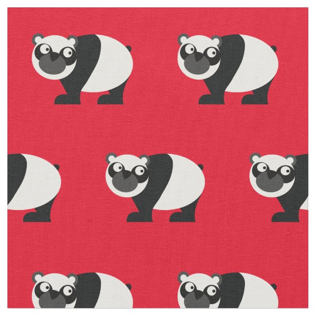 Tecido Enfermeiro De Bebê Bonito De Panda Vermelho (Detalhe)