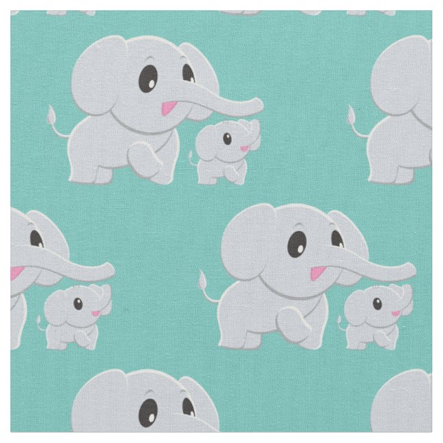 Tecido Enfermeiro de Bebê Elefante Bonito (Detalhe)