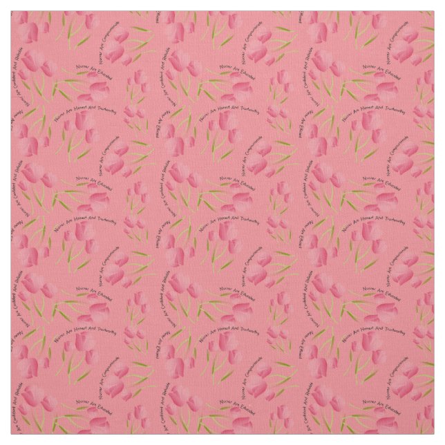 Tecido Enfermeiro Tulipas Cor-de-rosa Design (Modelo)