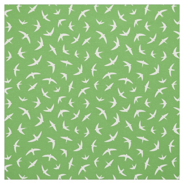 Tecido Engordas e vassouras brancas verdes voadoras (Modelo)