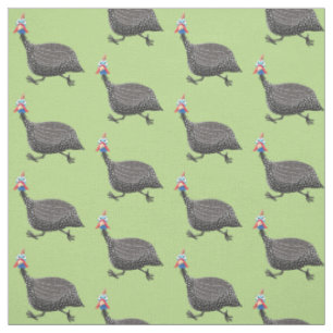 Tecido Engraçado desenho animado de aves Guineafowl