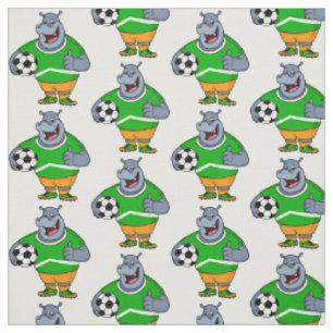 Tecido Engraçado desenho animado do jogador de futebol d