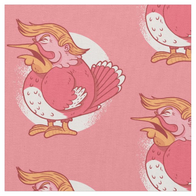 Tecido engraçado donald trump graças a peru rosa (Detalhe)