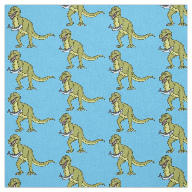 Tecido Engraçado ilustração do dinossauro T rex (Modelo)