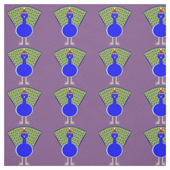 Tecido Engraçado Peacock de Natal (Modelo)