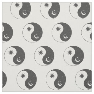 Tecido equilíbrio celeste cósmico do yin yang solar lun