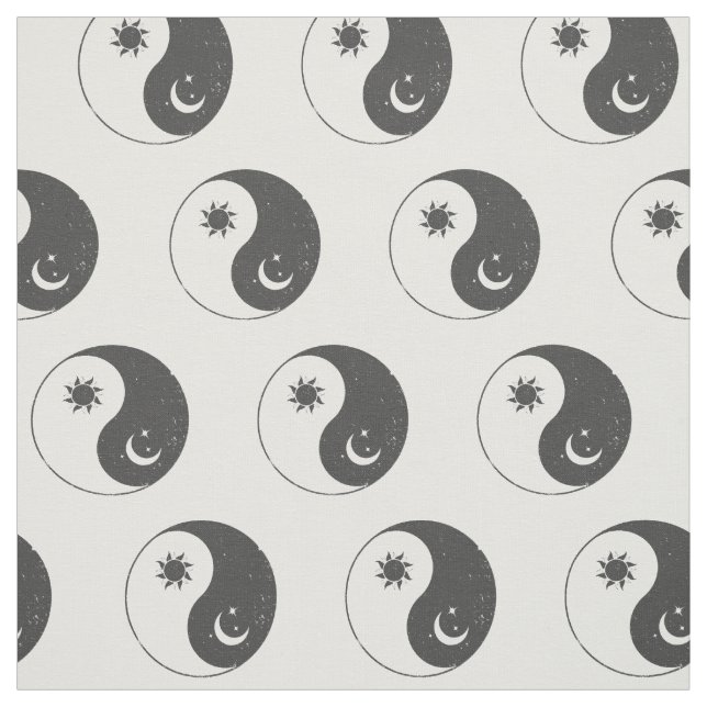 Tecido equilíbrio celeste cósmico do yin yang solar lunar (Modelo)