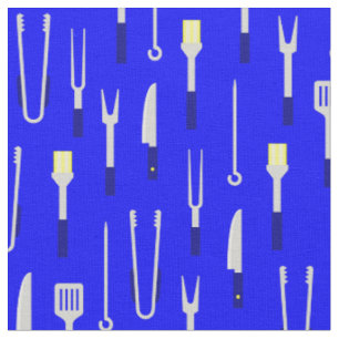 Tecido equipamento de churrasco verão churrasco chef azul