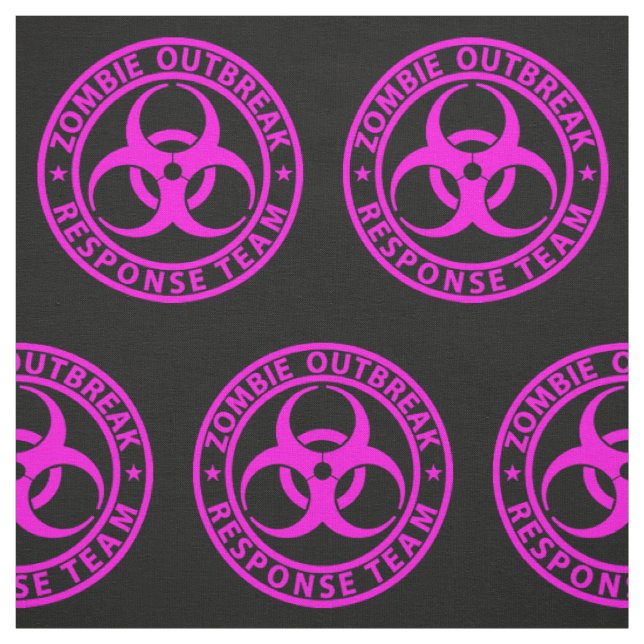 Tecido Equipe de Resposta a Surto de Zumbi Rosa Neon (Modelo)