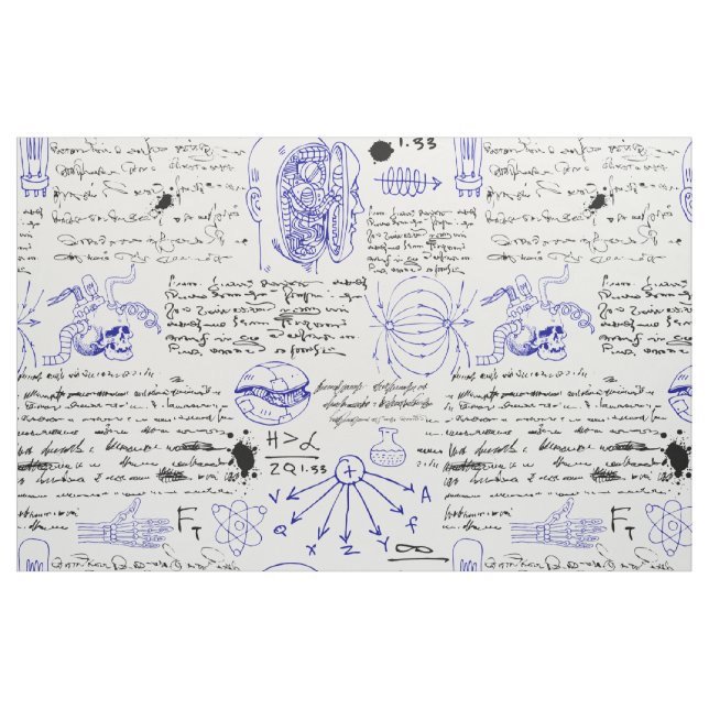 Tecido esboços do cientista (Jarda)