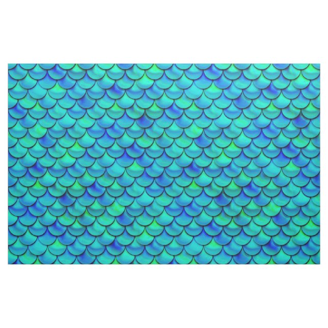 Tecido Escalas Azuis de Aqua de Queda (Fat Quarter)